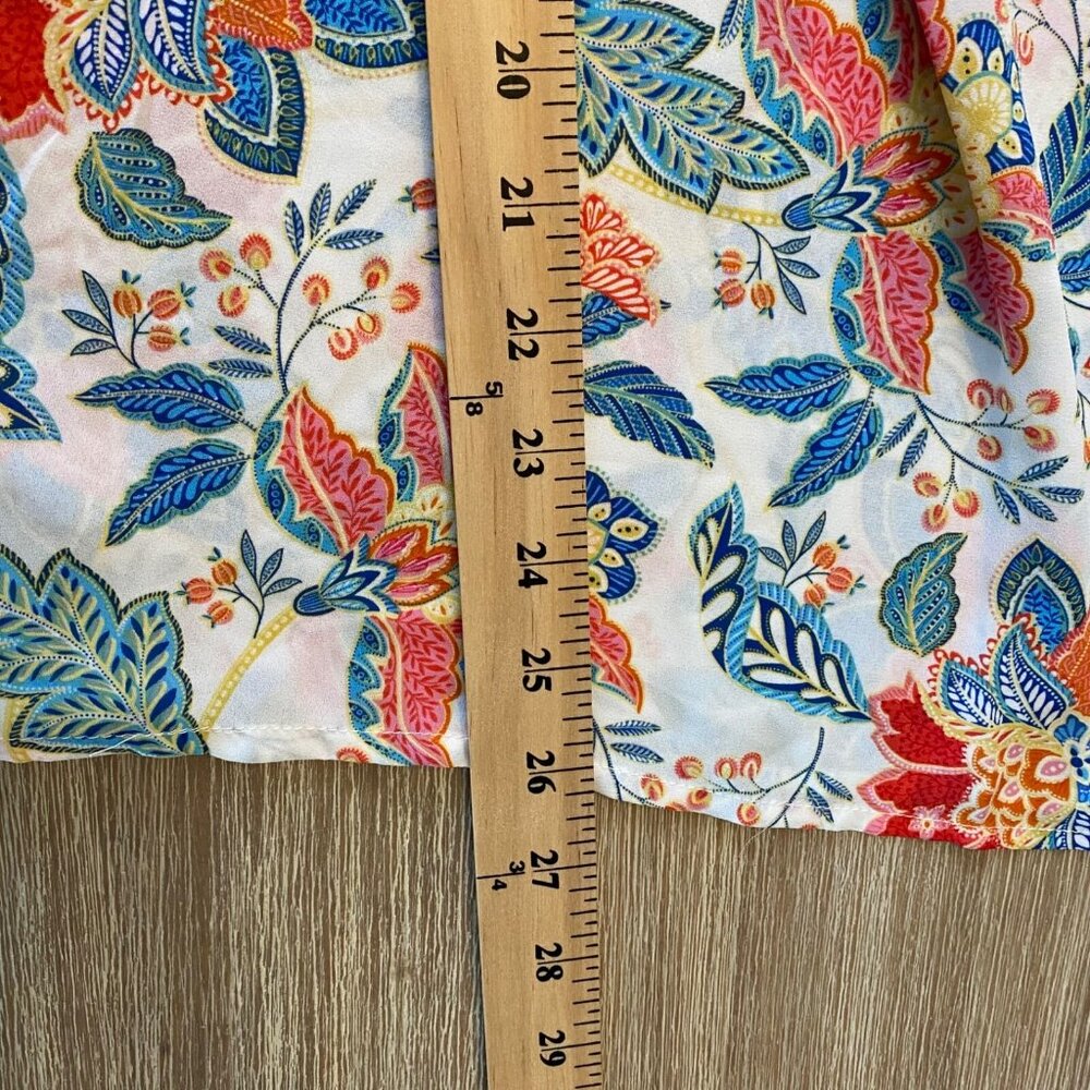 Rose & Olive Top Women's Short Sleeves Ruffles Smocked Floral Mulitcolor 1X NWT - Picture 11 of 11